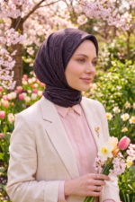 Shawl Secret Pamuklu Jakar Serisi - Mor