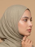 Shawl Secret Penye Reçme Şal - Krem