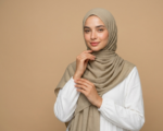 Shawl Secret Penye Reçme Şal - Krem - Görsel 3