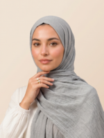Shawl Secret Penye Reçme Şal - Gümüş